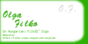 olga filko business card